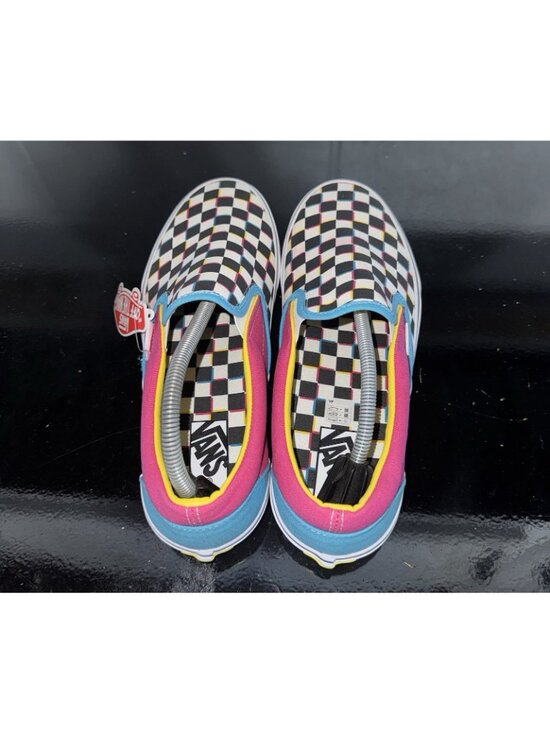 RARE VANS Classic Slip-On Crazy Checkered Mens Athletic Skate Shoes Size 9.5 main image 8